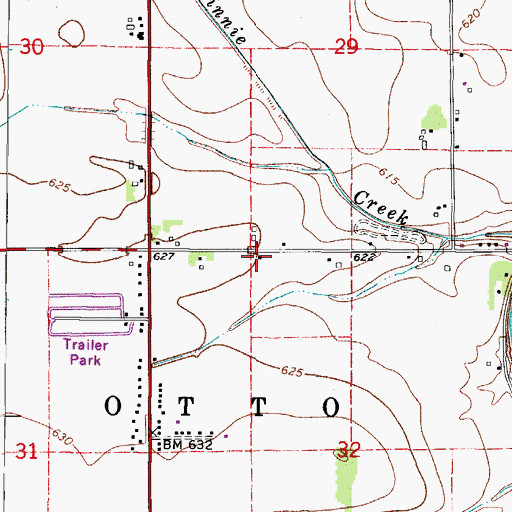 Topographic Map of Mills School (historical), IL