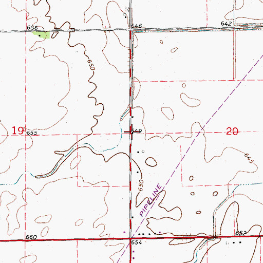 Topographic Map of North Irwin School (historical), IL