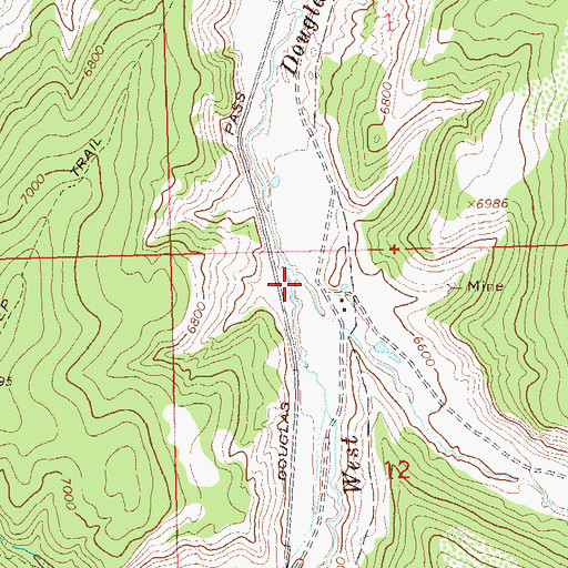 Topographic Map of Red Rock Canyon, CO