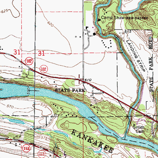 Topographic Map of Rockville, IL