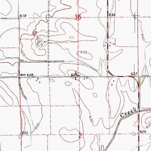 Topographic Map of Scott School (historical), IL