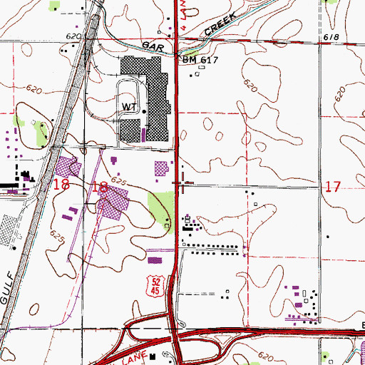 Topographic Map of Seedorf School (historical), IL