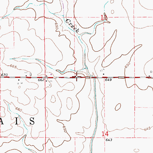 Topographic Map of Senesac School (historical), IL