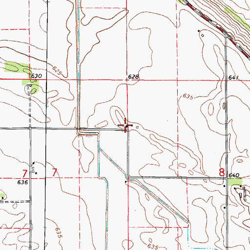 Topographic Map of Shreffler School (historical), IL