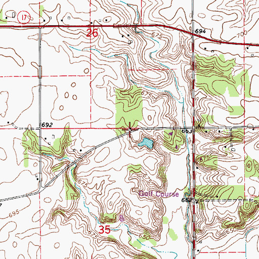 Topographic Map of Squires School (historical), IL