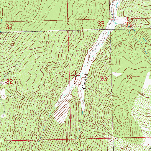 Topographic Map of Sucker Creek, CO