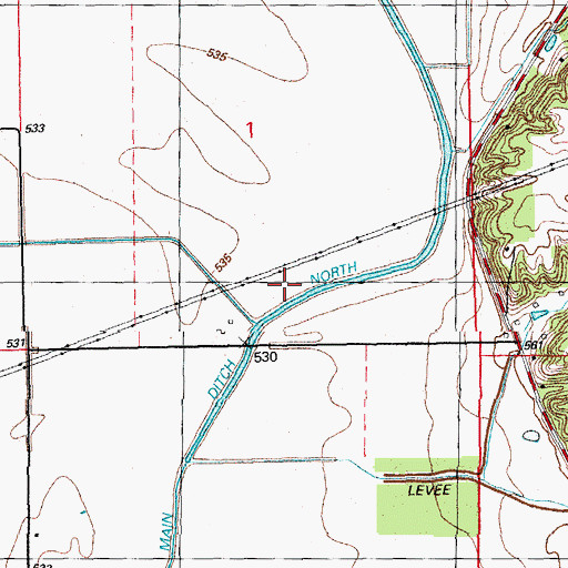 Topographic Map of Glancey Lake (historical), IL