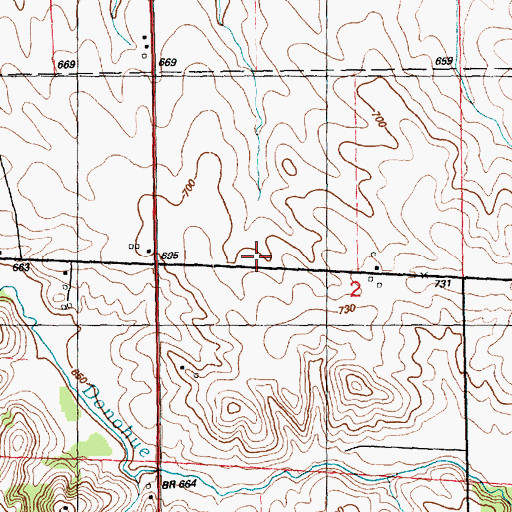 Topographic Map of Green Summit School (historical), IL