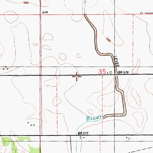 Topographic Map of Lewis School (historical), IL