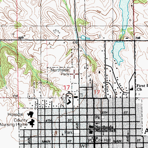 Topographic Map of Northside Park, IL