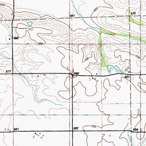 Topographic Map of Ohio Grove Church (historical), IL