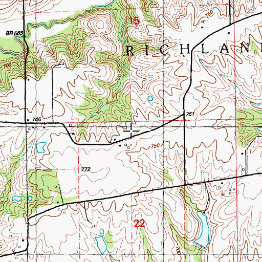 Topographic Map of Parker School (historical), IL