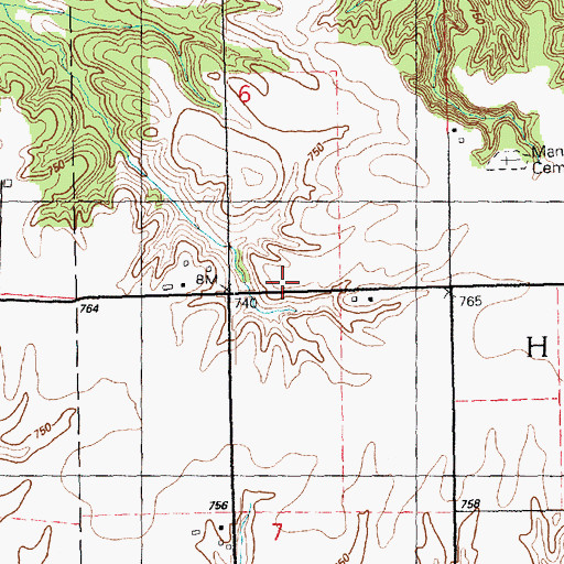 Topographic Map of Pleasant Hill School (historical), IL