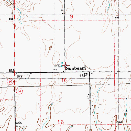 Topographic Map of Sunbeam School (historical), IL