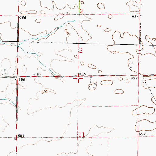 Topographic Map of Hull School (historical), IL