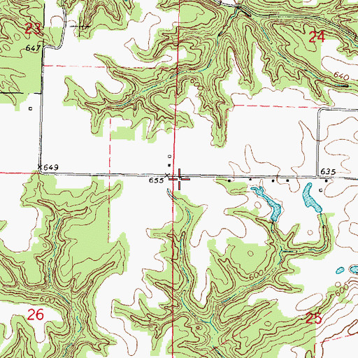 Topographic Map of New Salem School (historical), IL