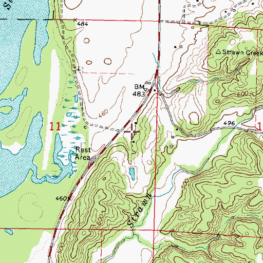 Topographic Map of South Lacon School (historical), IL