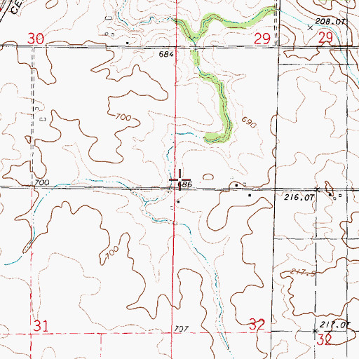Topographic Map of Sulphur Spring School (historical), IL