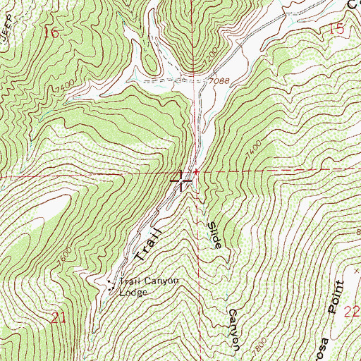 Topographic Map of Slide Canyon, CO
