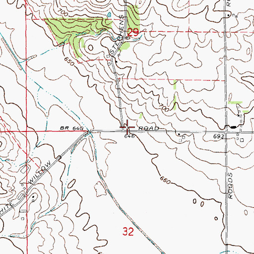 Topographic Map of Stephens School (historical), IL