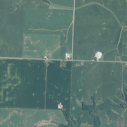 Aerial/Satellite Image of Stringtown Cemetery, IL