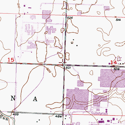 Topographic Map of Boyland School (historical), IL