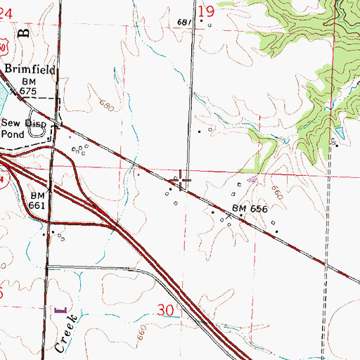 Topographic Map of Cahill School (historical), IL