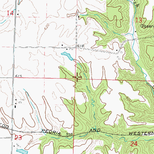 Topographic Map of Centennial School (historical), IL