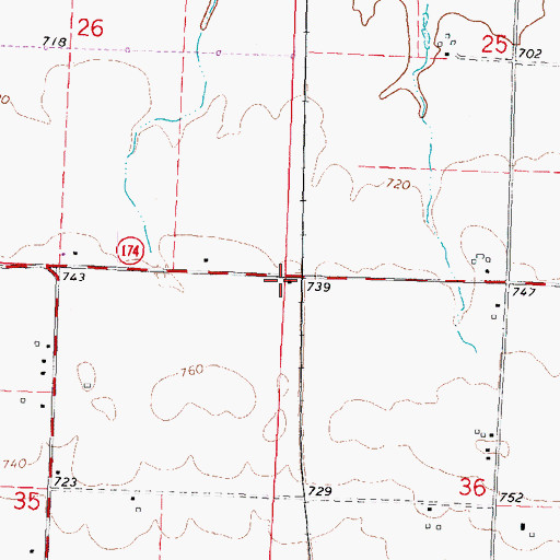 Topographic Map of Glendale School (historical), IL
