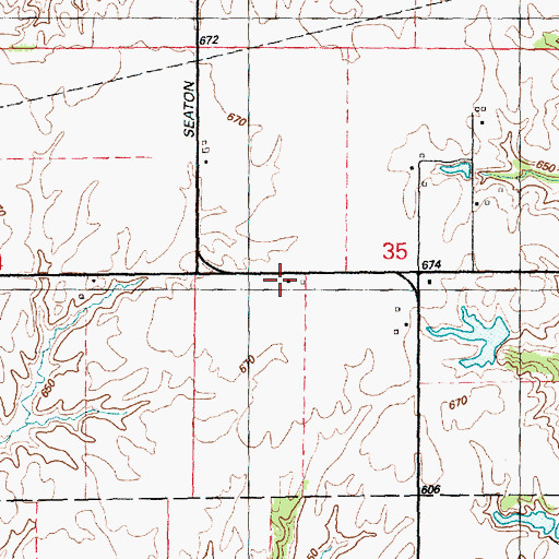 Topographic Map of Adams School (historical), IL