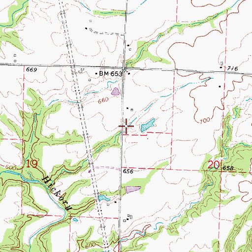 Topographic Map of Hazel Dell School (historical), IL