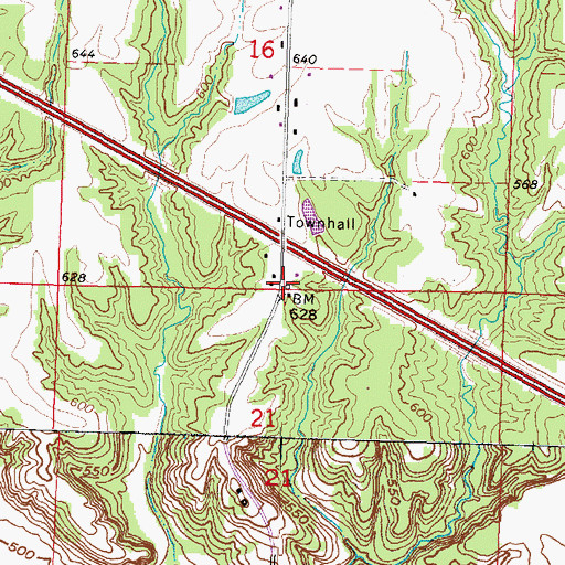 Topographic Map of Heinz School (historical), IL