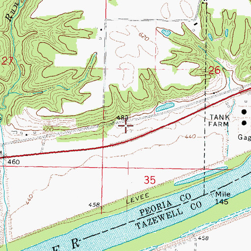 Topographic Map of Lightbody Mine, IL