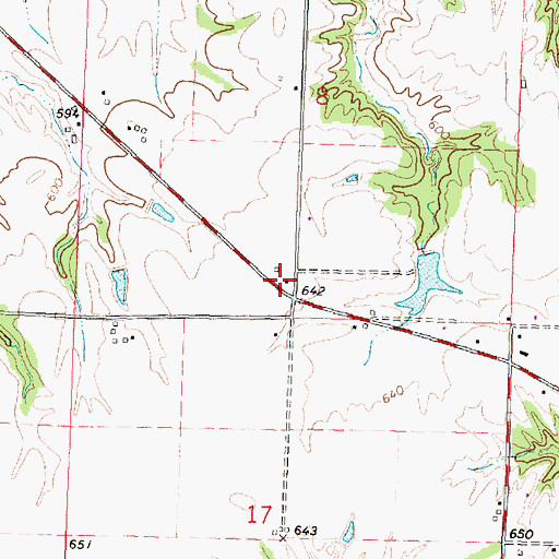 Topographic Map of Nixon School (historical), IL