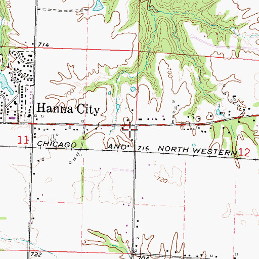 Topographic Map of Pinkerton School (historical), IL