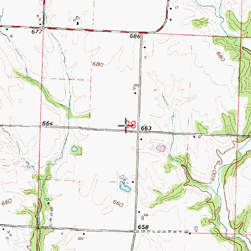 Topographic Map of Salem School (historical), IL