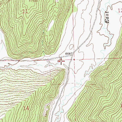 Topographic Map of Trail Canyon, CO