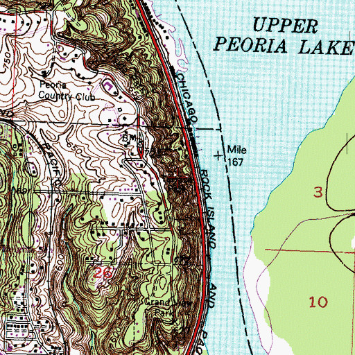 Topographic Map of Terrace Park, IL