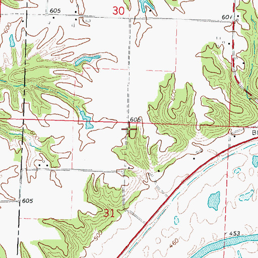 Topographic Map of Tindall School (historical), IL