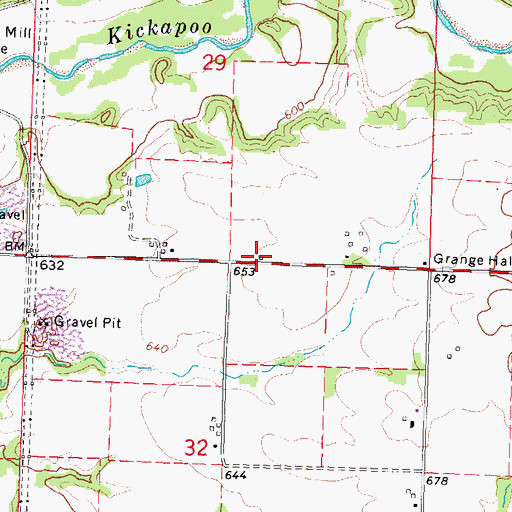 Topographic Map of Tucker School (historical), IL