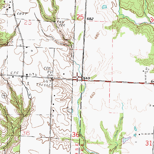 Topographic Map of Union School (historical), IL