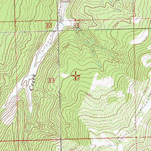 Topographic Map of Sucker Creek, CO