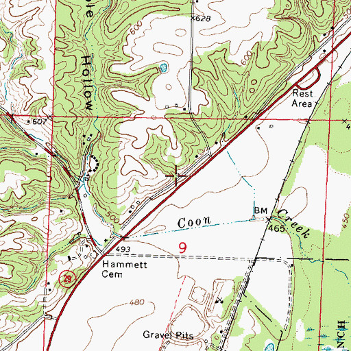 Topographic Map of Valley View School (historical), IL