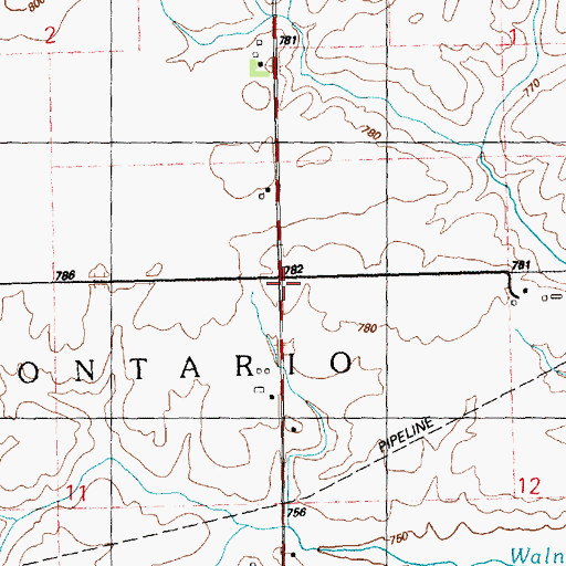 Topographic Map of Reynolds School (historical), IL