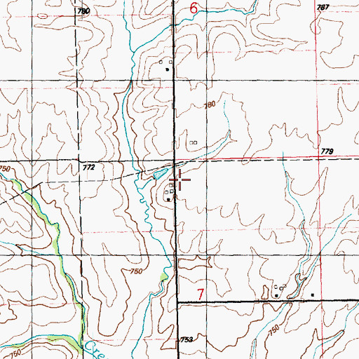 Topographic Map of Simpson School (historical), IL