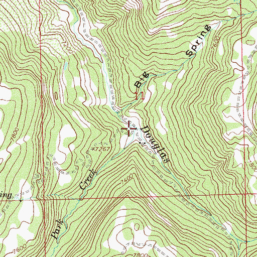 Topographic Map of Bear Park Creek, CO