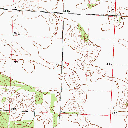 Topographic Map of Crescent School (historical), IL