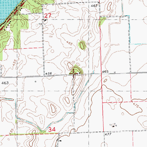 Topographic Map of Matanzas School (historical), IL