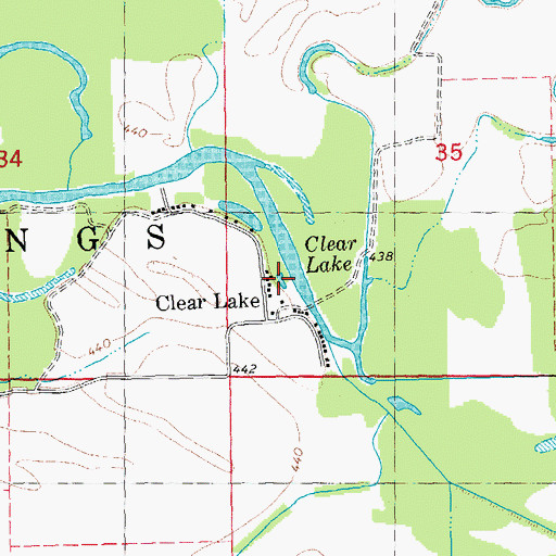 Topographic Map of Clear Lake, IL