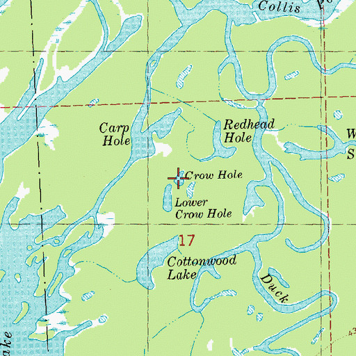 Topographic Map of Crow Hole, IL